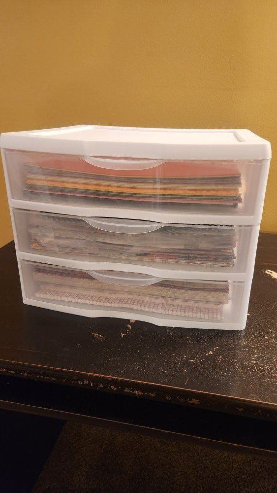 Scrapbook Paper and Drawer Organizer