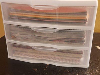 Scrapbook Paper and Drawer Organizer