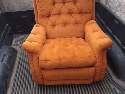 Orange chair recliner