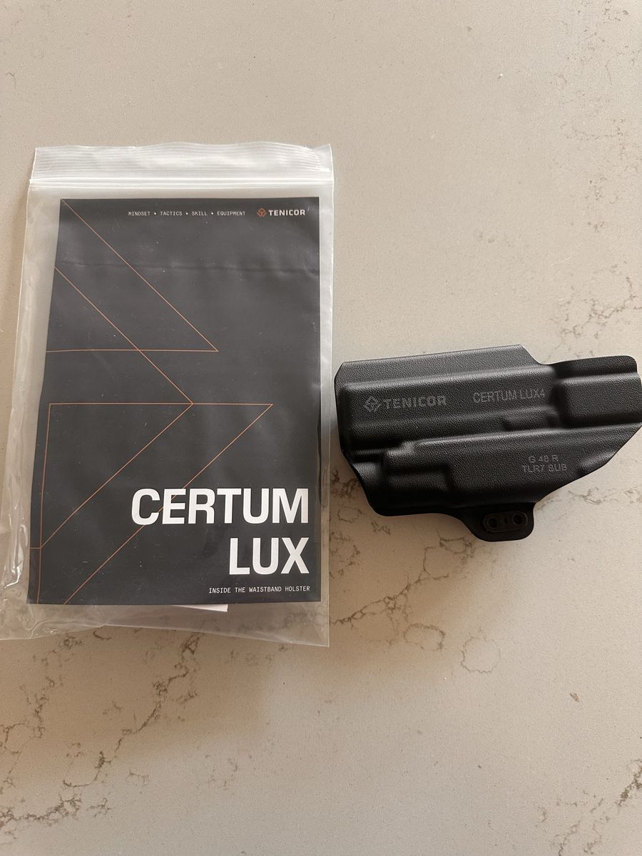 Tenicor Certum LUX4 IWB Holster for Glock 48 / TLR-7 Sub Black