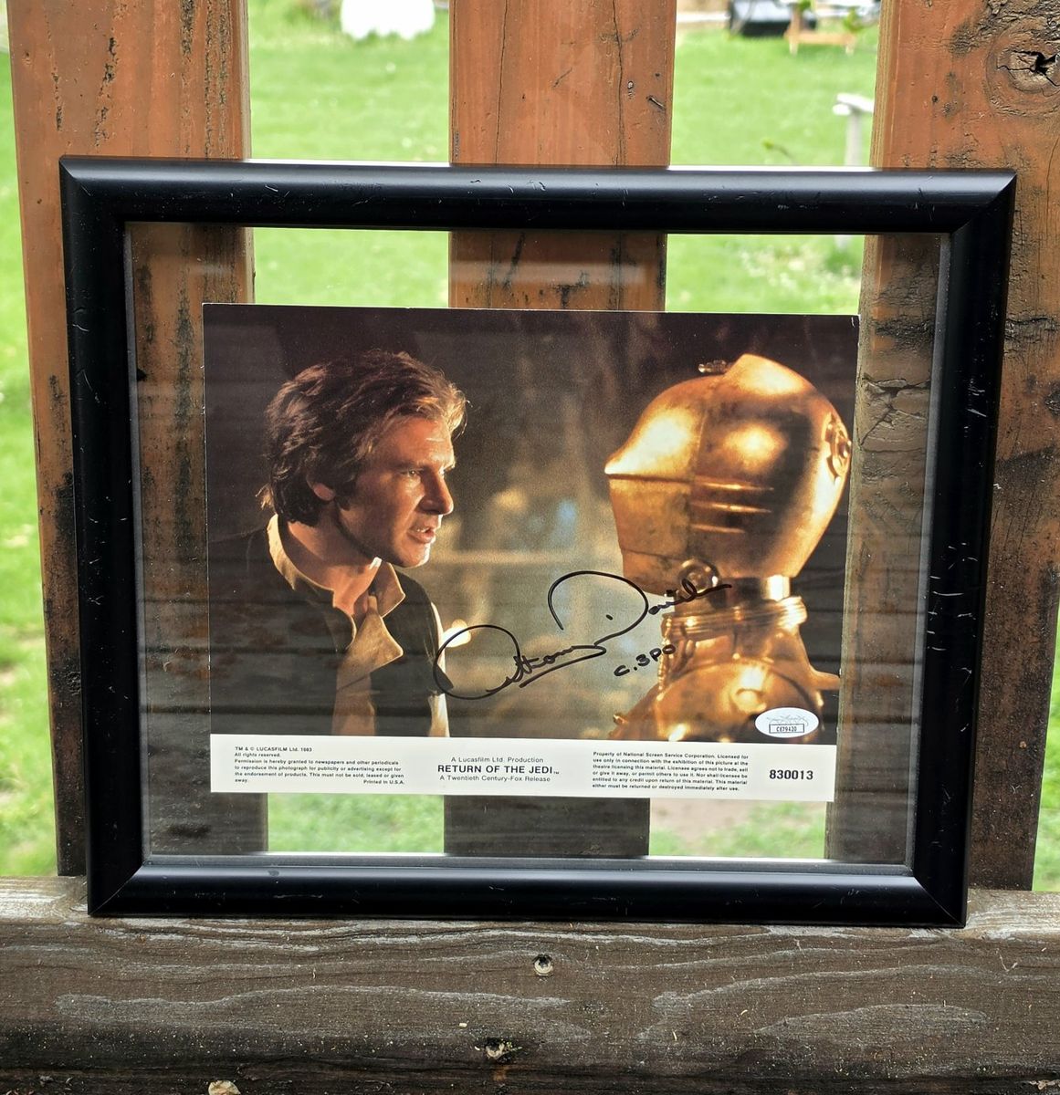 Return Of The Jedi Lobby Card Signed By C-3P0