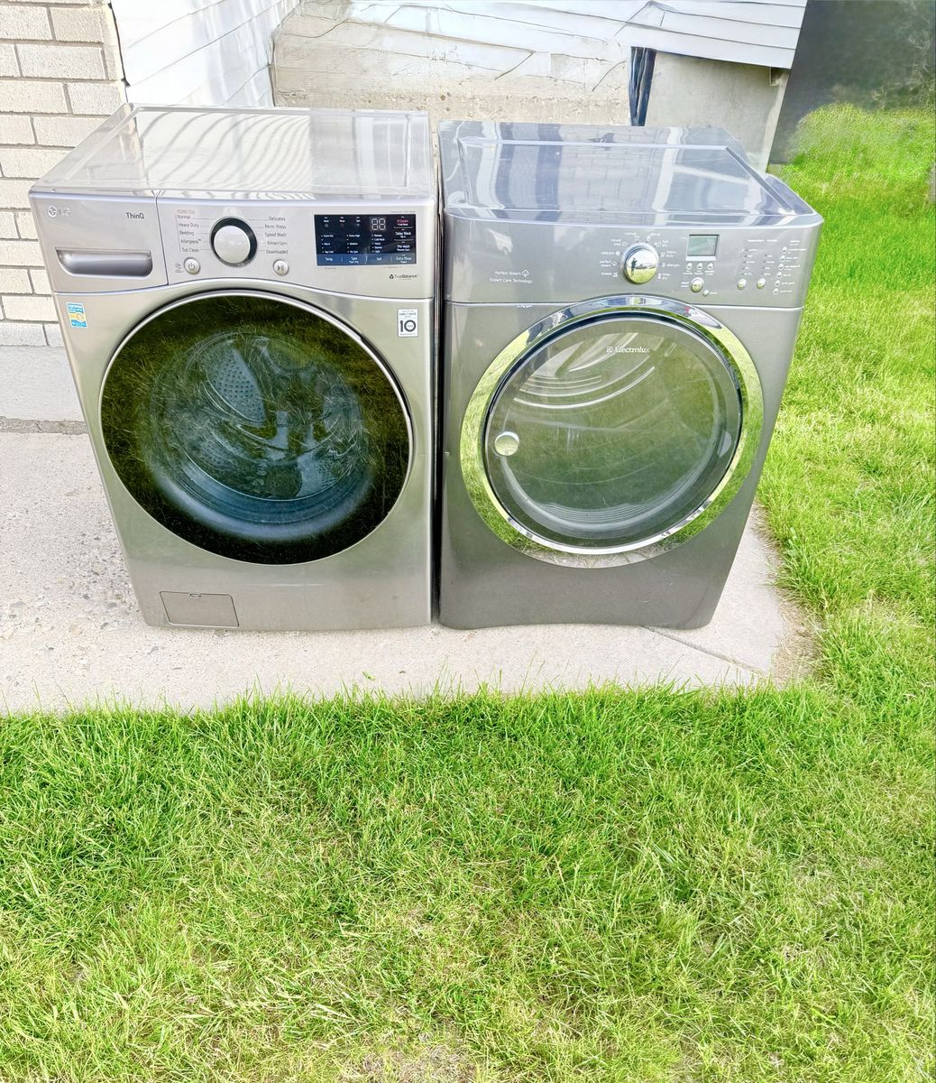 Washer and electric dryer