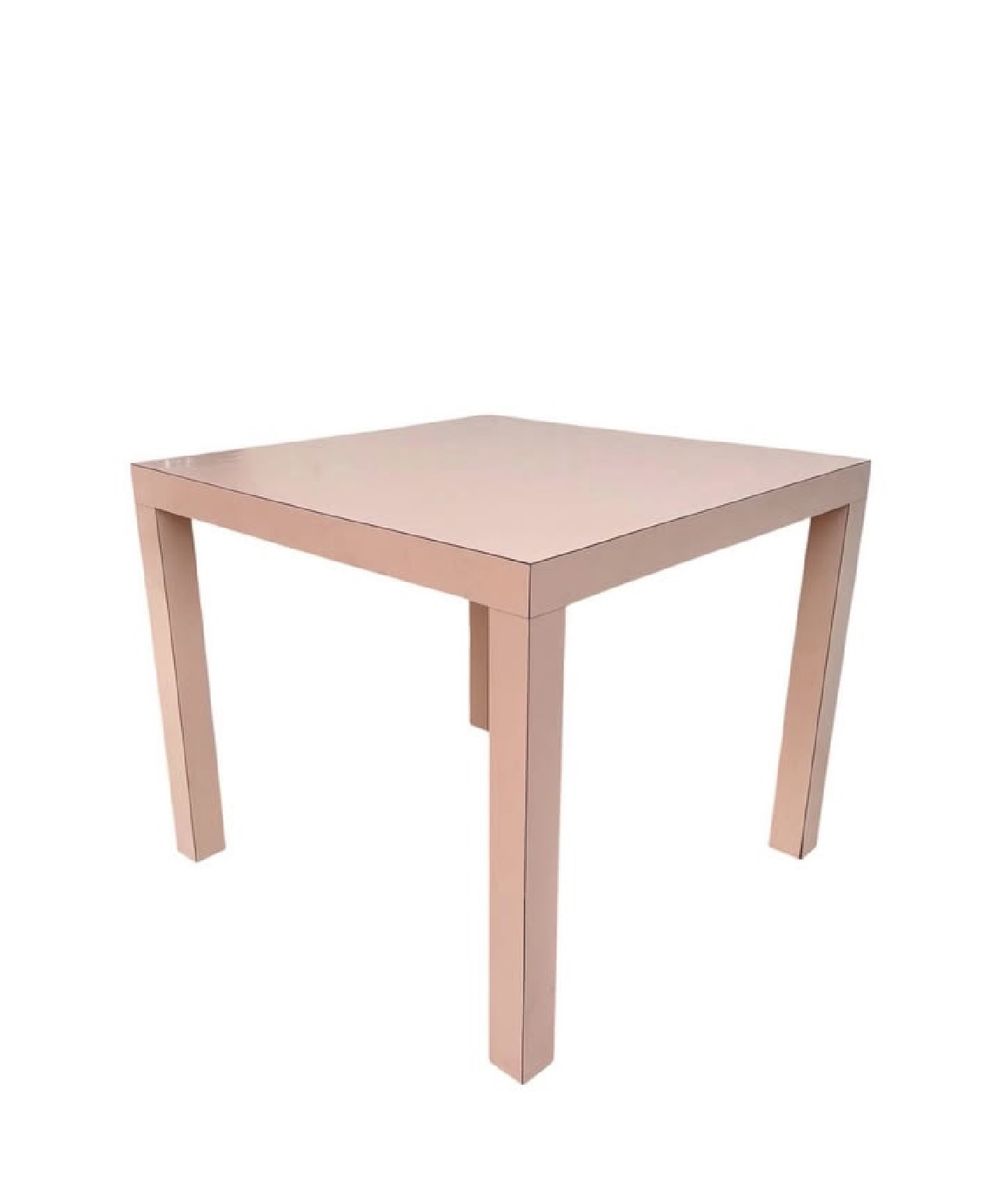 Light Pink Square Parsons End Table / Side Table