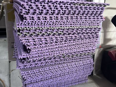 Interlocking Floor Tiles - Purple, Durable Plastic for Garage, Gym, Patio (Large Quantity)