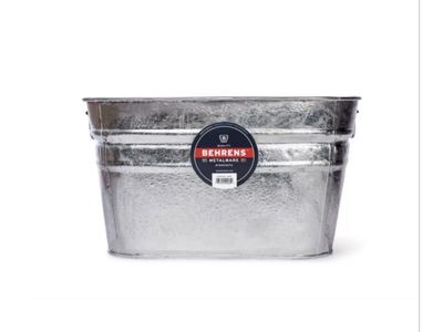 New Behrens 15.5 gal. Hot Dipped-Zinc Steel Square Tub