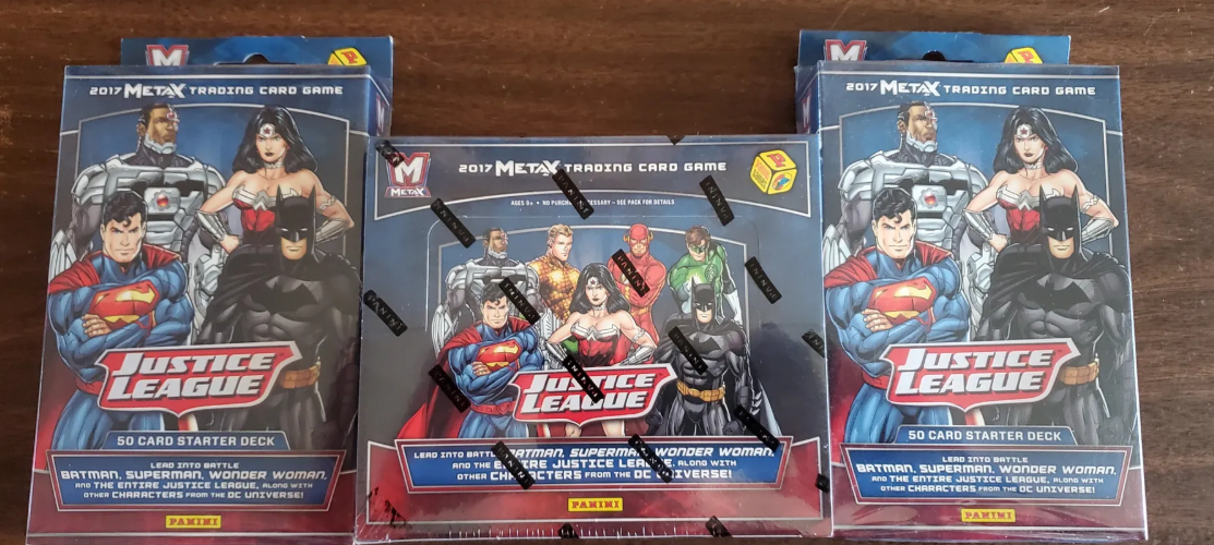 NEW MetaX Justice League TCG Booster Box + 2 Starter Decks