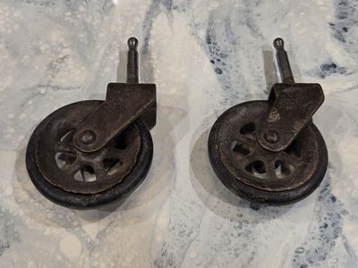 Vintage Faultless 11-8 Industrial Casters - Pair (2)
