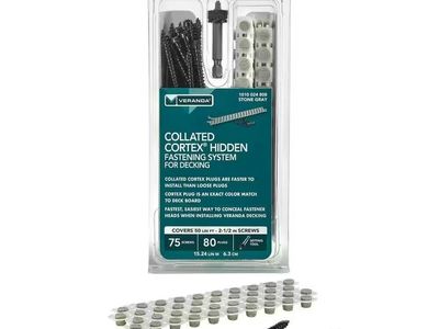Collated Cortex Hidden Fastening System for Veranda Decking - 2-1/2 in. Cortex screws and plugs in Stone Gray (50 LF)