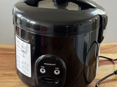Moosum Electric Rice Cooker - 10 cup - Steamer - Black