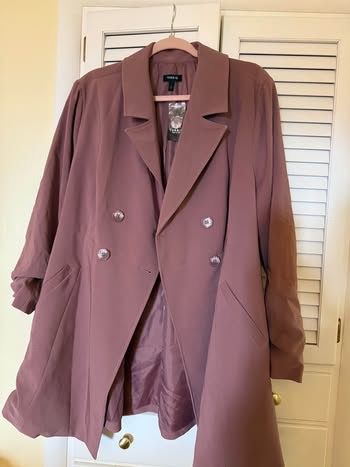 Torrid Size 2 Mauve Lightweight Dress Coat - Plus