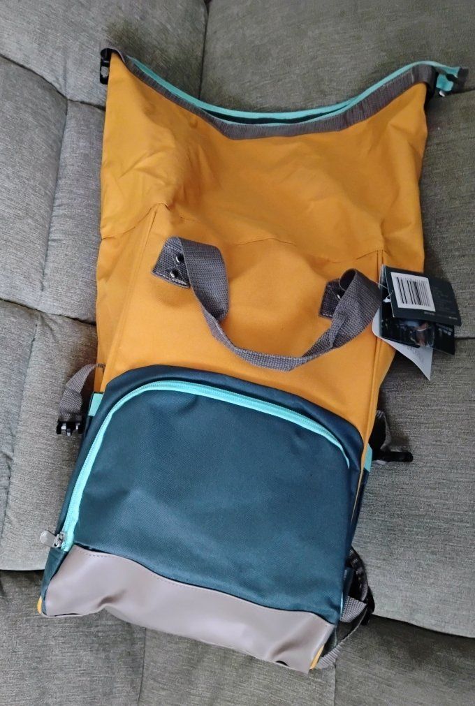 Oniva Roll-Top Cooler Backpack by Picnic Time - New, 42-Can Capacity, Water-Resistant