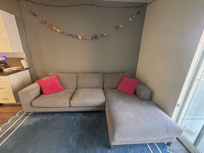 GRAY SOFA SECTIONAL CHAISE