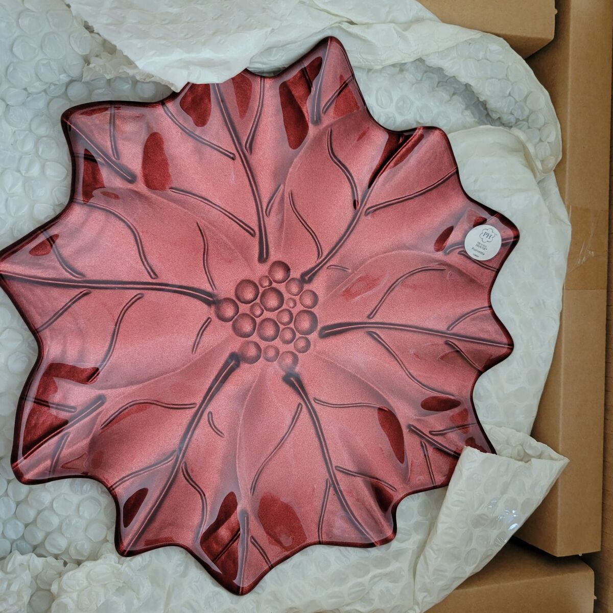 Princess House Poinsetta Dinner plates (4)