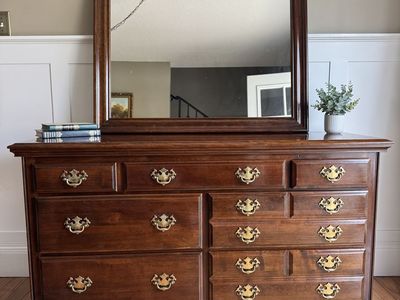 Kincaid Solid Wood Long Dresser with Mirror