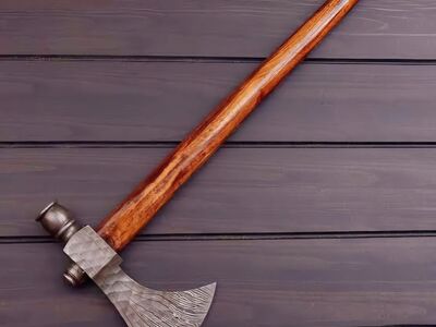 Forged Damascus Axe