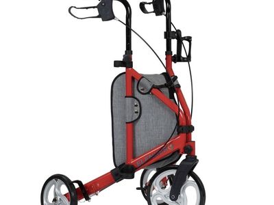 ELENKER Rollator Walker – RED – New in Box light weight red storage pouch