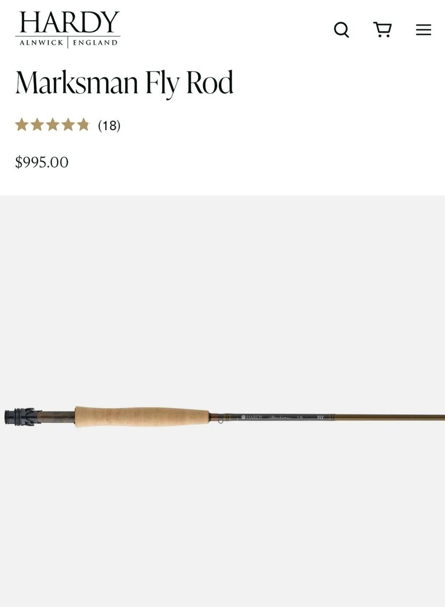Hardy Marksman Fly Rod, 9F,4W, 900.00$