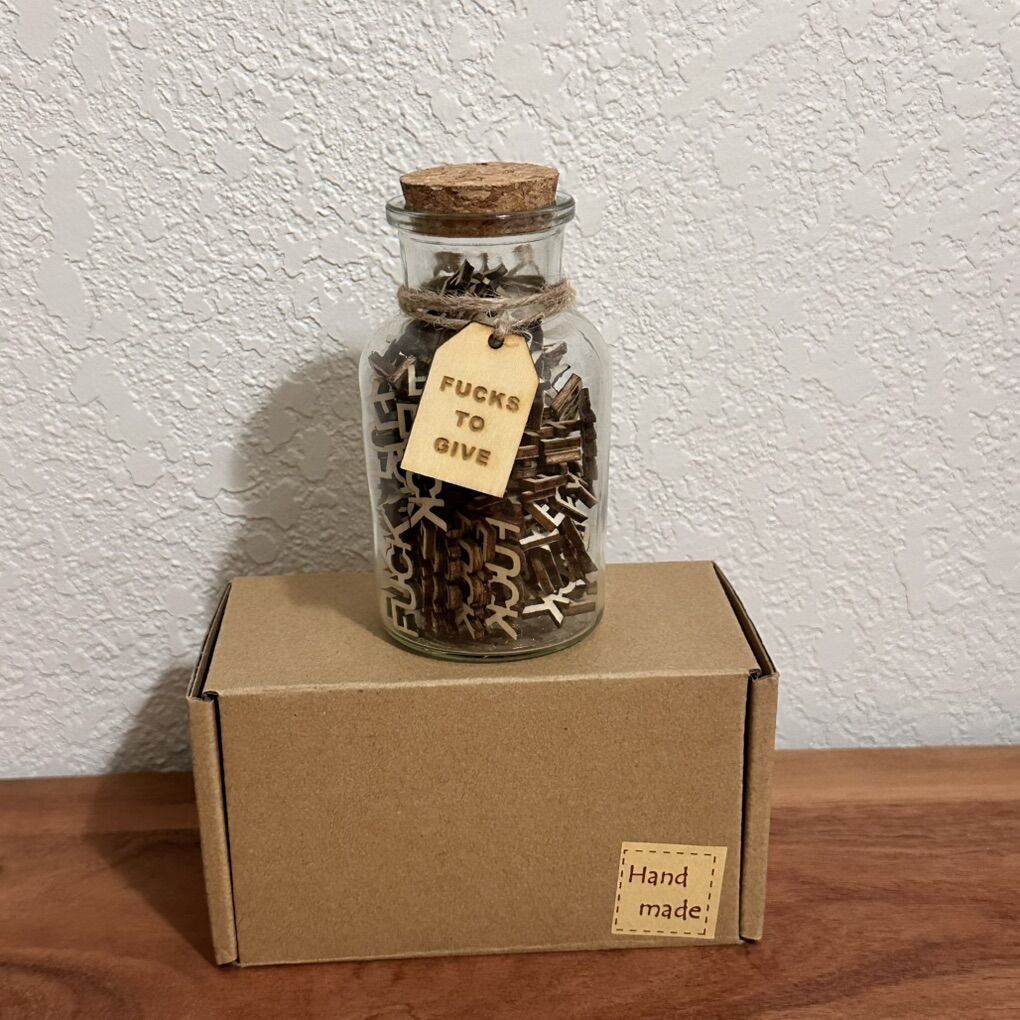 New Novelty Jar of F*cks Fun Gift Jar