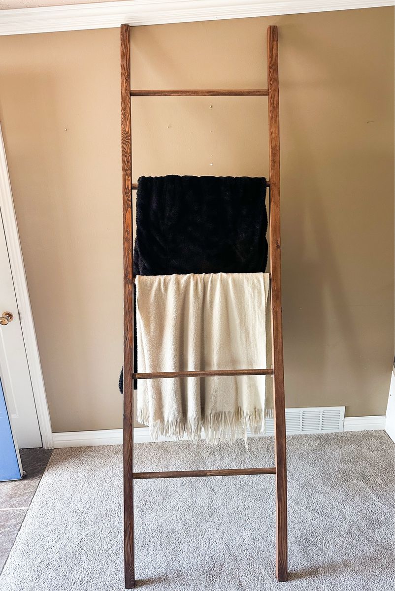Large Handmade Blanket Ladders; Rustic Home Decor & Storage