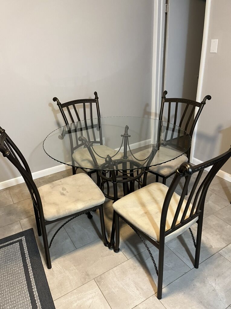 FREE Glass Dining Table With 4 Chairs
