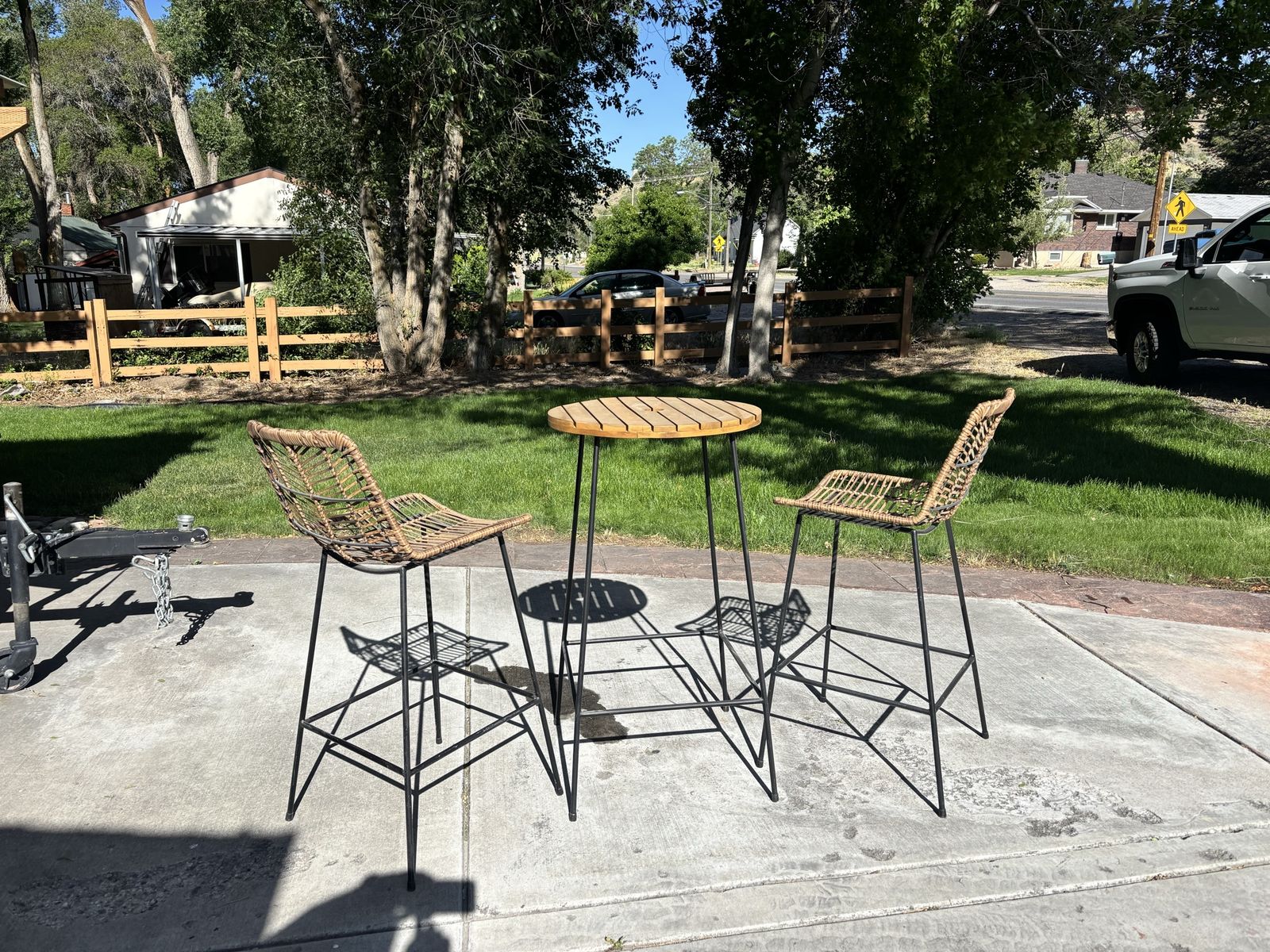 Cafe style bistro set