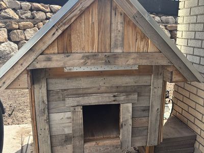 Wooden Chicken or Duck Coop with Titanium Steel Roof (5'W x 4'D x 66"T)