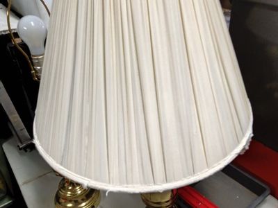 Vintage 70's Brass Lamps With Shades!