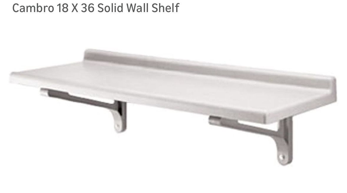 Cambro 18 X 36 Solid Wall Shelf