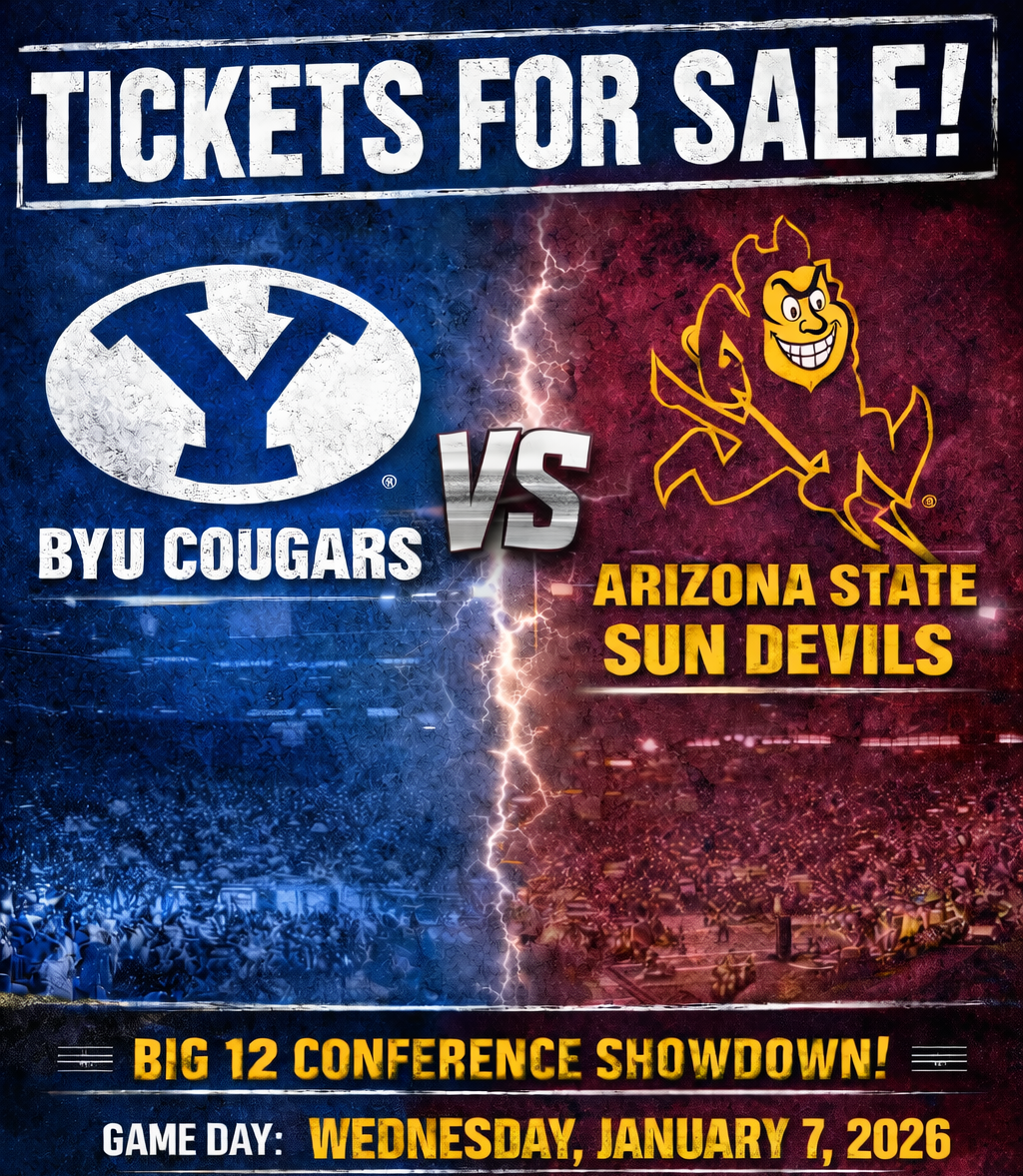 ASU vs.  BYU, January 7th, 2 Upper bowl Tickets