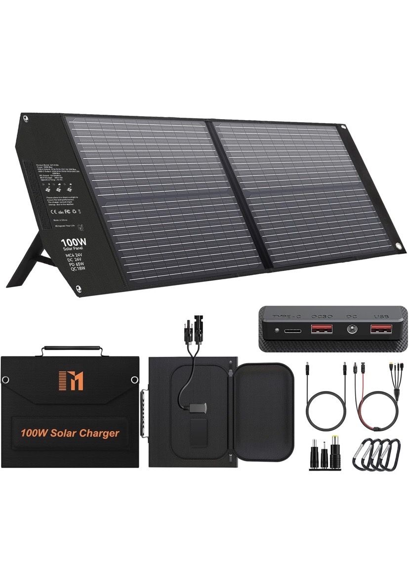 100 WATT SOLAR CHARGING STATION camping gear