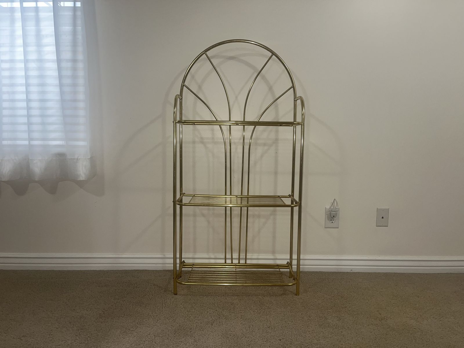 Vintage gold metal shelvin