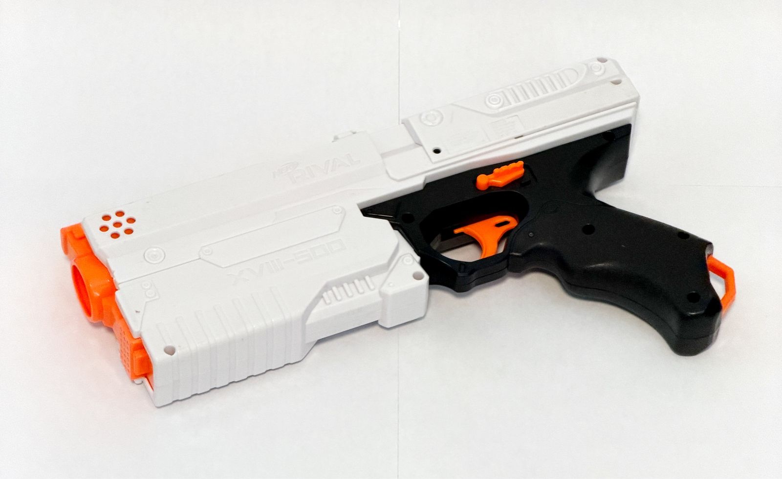 NERF Rival Kronos XVIII-500 Blaster White/Orange Toy Gun including 10 bullets