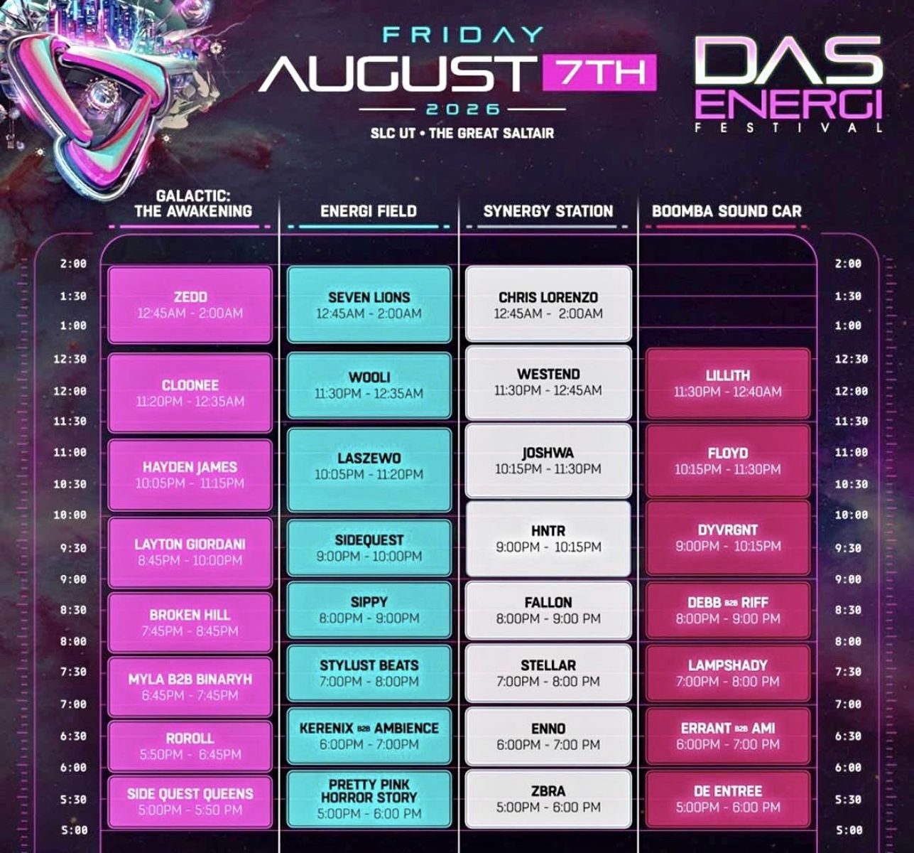 Das Energi Festival 2026 Friday Pass - Single-Day GA - Great Saltair, UT