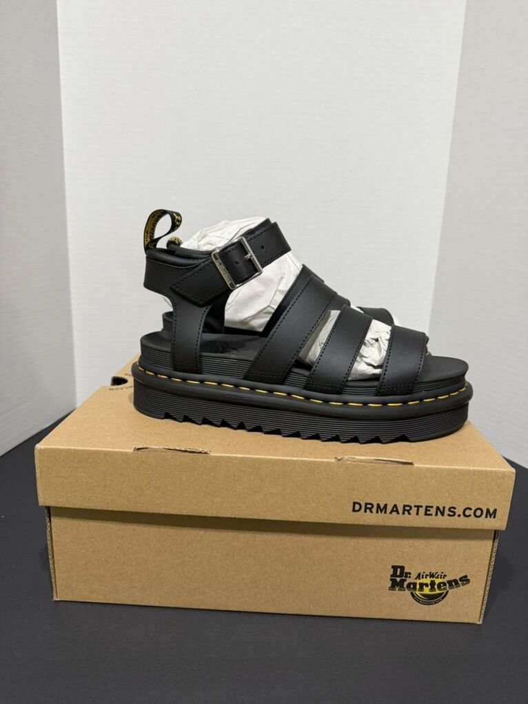 New Dr. Martens Blaire Black Sandals Sz 8