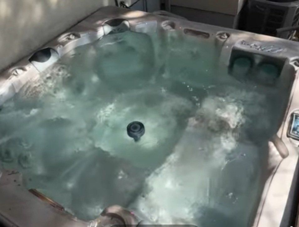 Elite Spas 8x8 Hot Tubs - 2 available with different Synthetic Cabinets - 1 has a Mahogany Cabinet the other has a Light Redwood