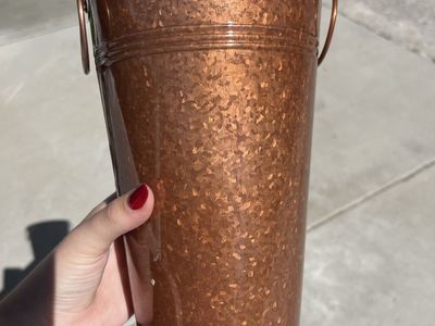 Copper Colored Metal Umbrella Stand/Vase - Decorative Home Accent