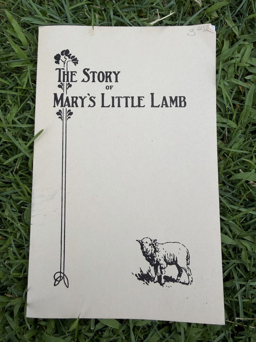 Vintage "The Story of Mary's Little Lamb" Children's Book, Classic Nursery Rhyme