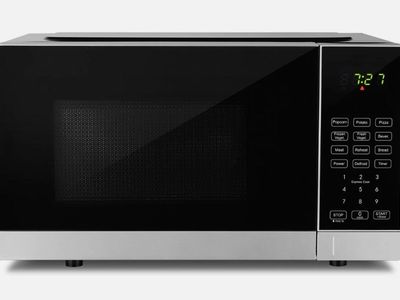 AMZCHEF 0.7Cu Ft Counter Microwave Oven 700W, 9 Auto Menus, Child Lock, LED Light