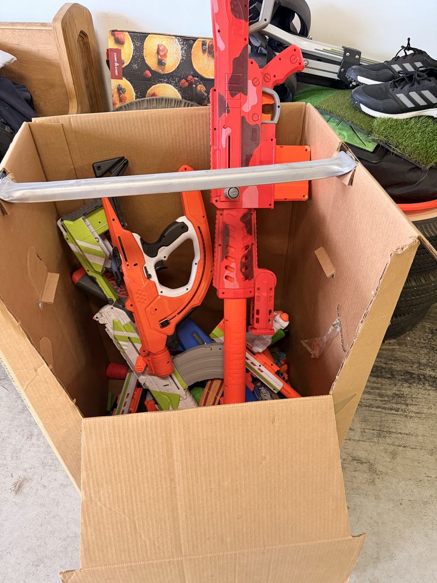 Box of nerf guns