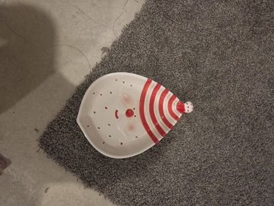 Ceramic Santa Hat Serving Bowl - Festive Christmas Dish