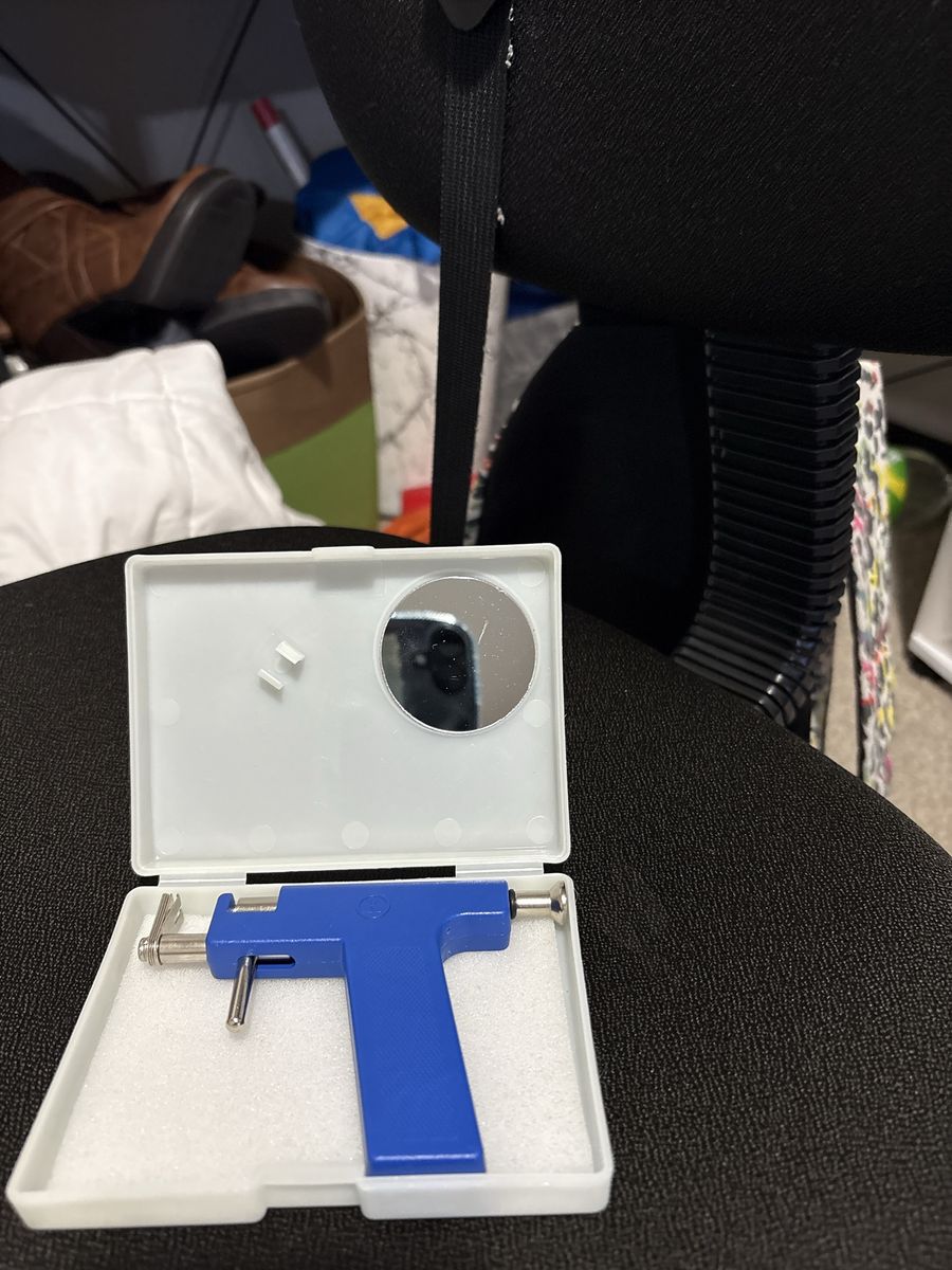 Ear Piercing Gun Kit with Mirror - Blue