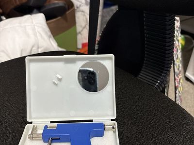 Ear Piercing Gun Kit with Mirror - Blue