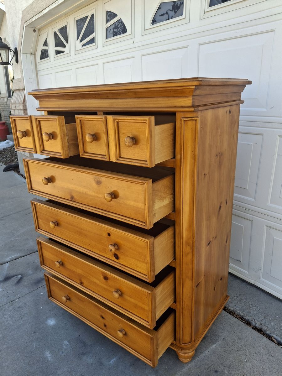 extra tall high end real wood 6 drawers dresser/jason