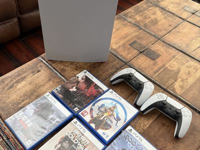 Sony PlayStation 5 Console Bundle with 2 Controllers & 5 Games - PS5 Disc Version