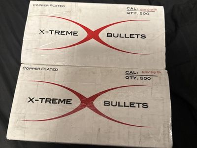 X-treme bullets 1000 round of 9mm bullets 124 grain , unloaded projectiles
