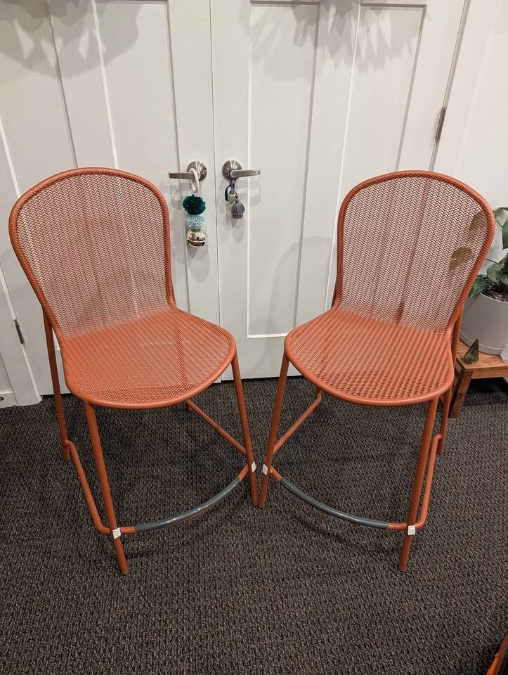 Emu Ronda Orange Patio Stools (Set of 2) - New!!