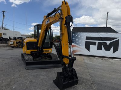2022 JCB 55Z-1 Mini Excavator Tractor Thumb Angle Blade Work Ready
