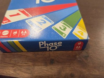 Mattel Phase 10 Card Game - Complete, Ages 7+, 2-6 Players unopened