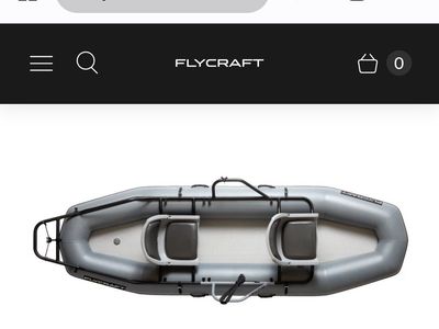 Flycraft Stealth Inflatable 2 man Fishing Boat with Motor