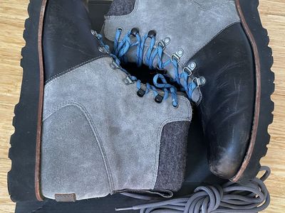 UGG Halfdan Men's Leather Suede Hiking Boots Black/Grey Size 11